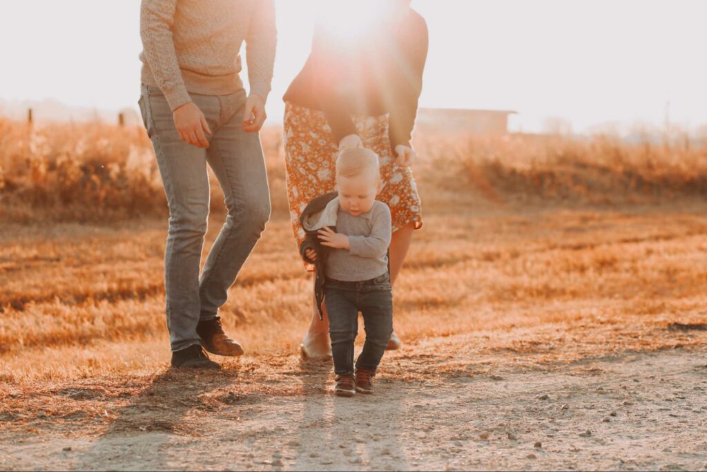 Communication During Trial Separation This is an image of two co-parents spending time with their child.