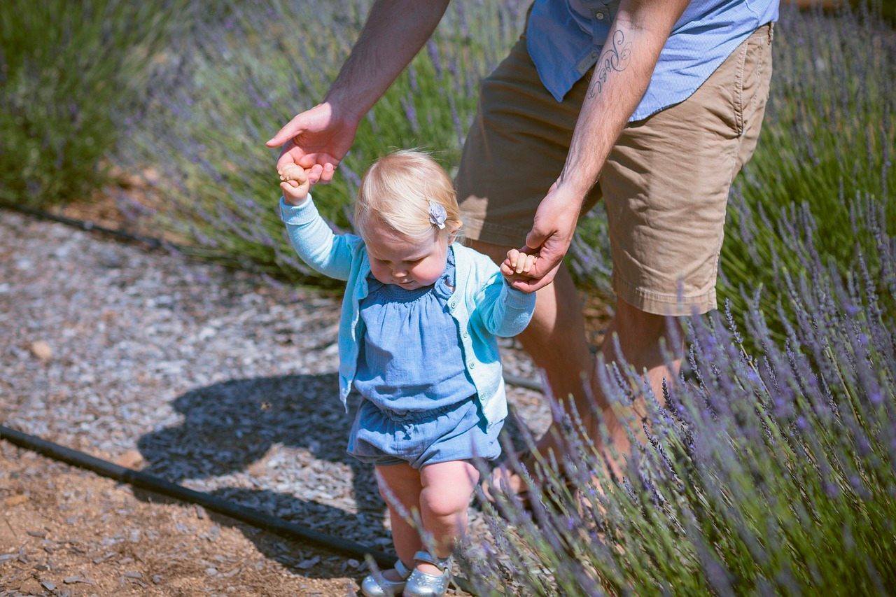 This is an image of a child spending time with their parent.
