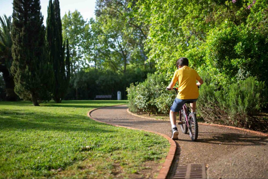 Requirements for an Uncontested Divorce This is a child riding their bike.