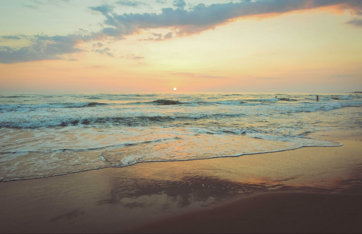 This is a tide at sunset.