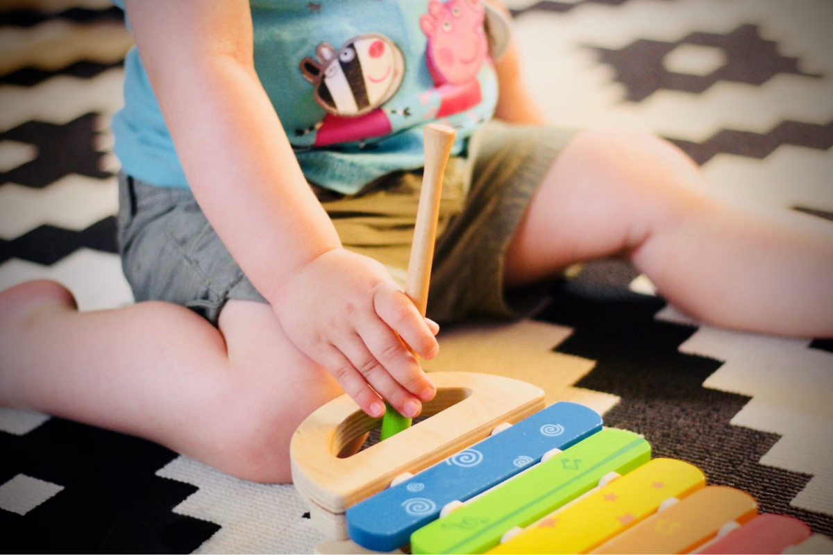 Child playing with a toy