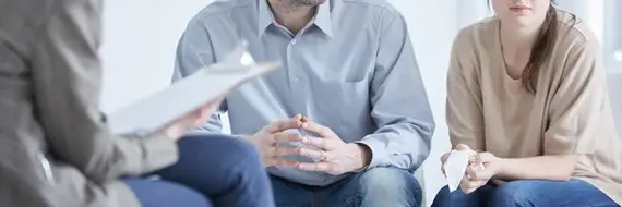 Mediation Session This is an image of a divorce mediation session.